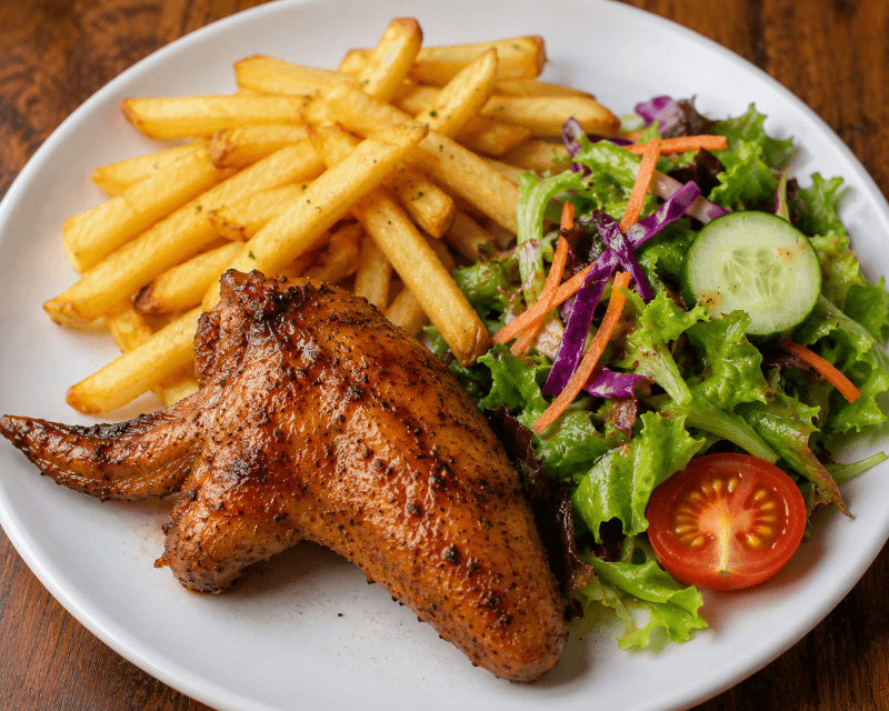 1 Orlean wing + Chips + Salads + Soda