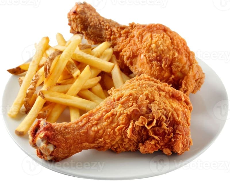 2 Drumsticks+ Rice/Chips+ Soda+ Salad